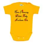 Body krótki rękaw Nasz pierwszy DZIEŃ TATY żółte