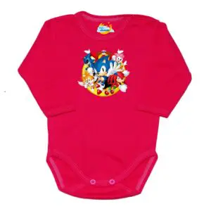 Body z postacią z bajki SONIC różowe