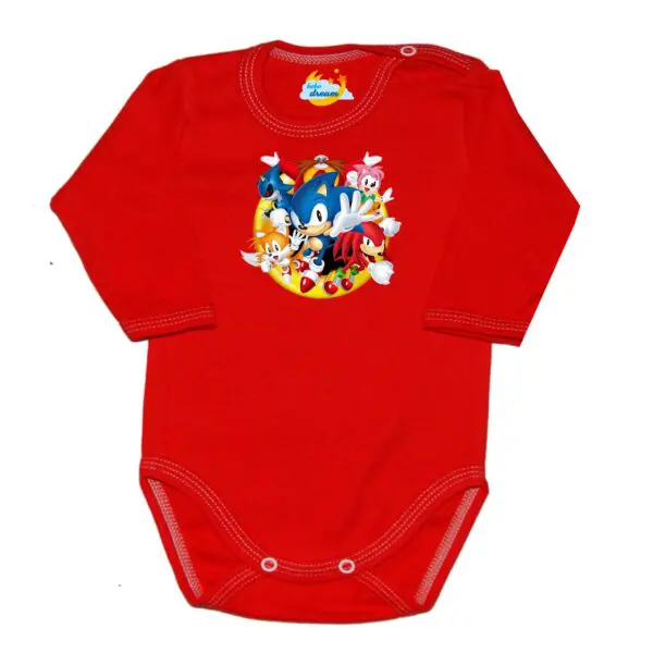 Body z postacią z bajki SONIC czerwone