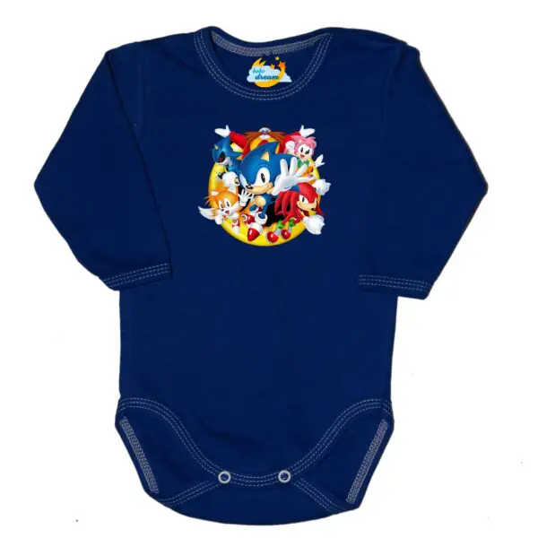 Body z postacią z bajki SONIC granat