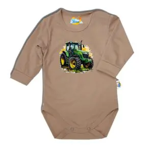 Body długi rękaw Traktor John Deere beżowe