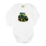 Body długi rękaw Traktor John Deere białe