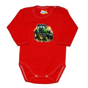 Body długi rękaw Traktor John Deere czerwone