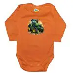 Body długi rękaw Traktor John Deere pomarańczowe