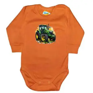 Body długi rękaw Traktor John Deere pomarańczowe