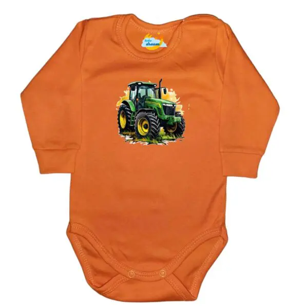 Body długi rękaw Traktor John Deere pomarańczowe
