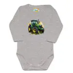 Body długi rękaw Traktor John Deere szare