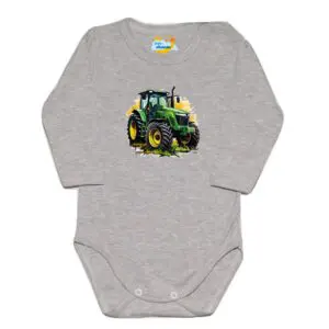 Body długi rękaw Traktor John Deere szare