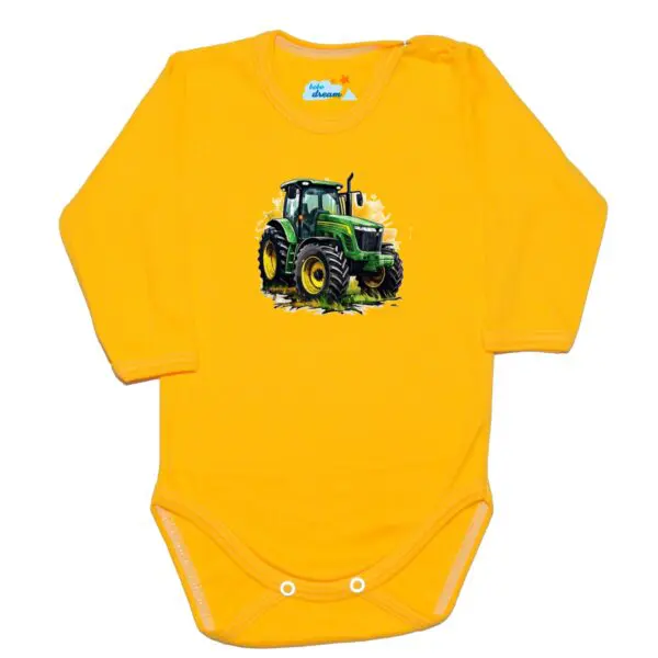 Body długi rękaw Traktor John Deere żółty