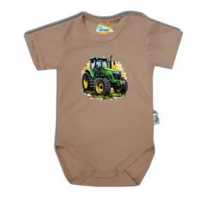 Body krótki rękaw Traktor John Deere beżowe