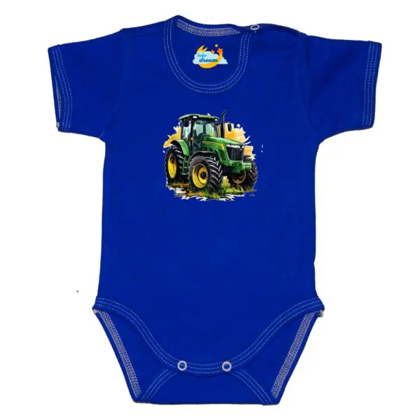 Body krótki rękaw Traktor John Deere chabrowe