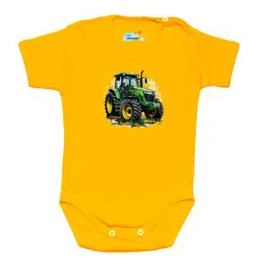 Body krótki rękaw Traktor John Deere żółte