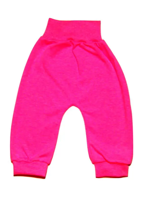 Spodnie bawełniane bezuciskowe Basic różowe