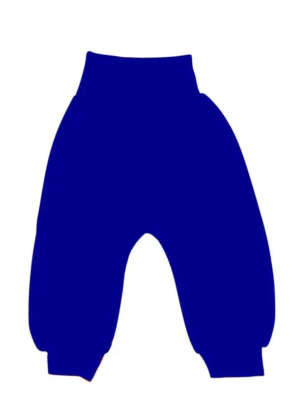 Spodnie bawełniane bezuciskowe Basic chabrowe