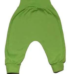 Spodnie bawełniane bezuciskowe Basic zielone