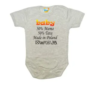 Body 50% mama 50% tata BABY szare