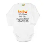 Body 50% mama 50% tata BABY białe