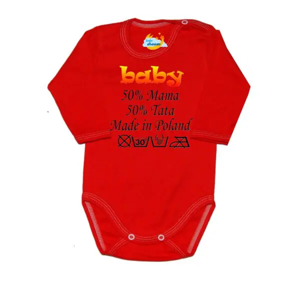 Body 50% mama 50% tata BABY czerwone