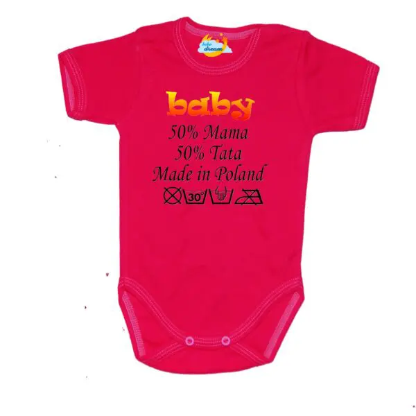 Body 50% mama 50% tata BABY amarant