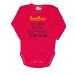 Body 50% mama 50% tata BABY amarant
