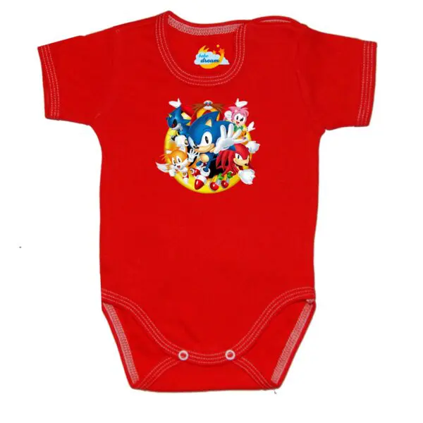 Body z postacią z bajki SONIC czerwone