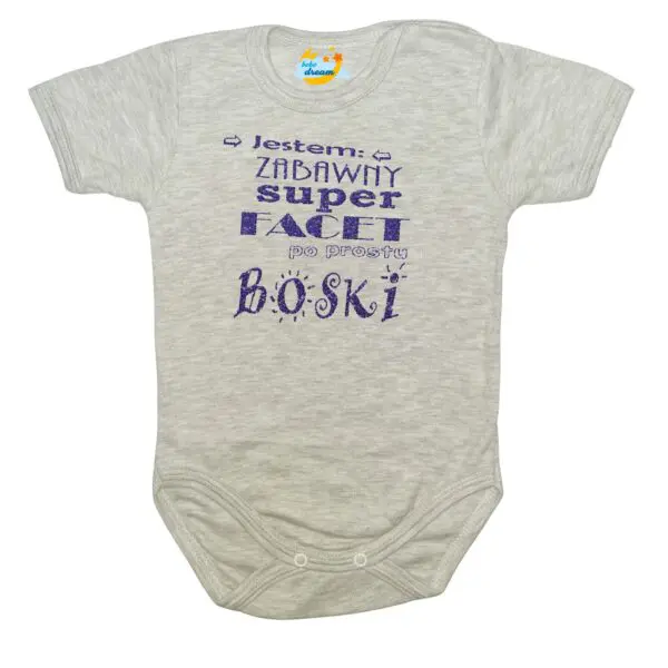 Body Zabawny Super Facet po prostu Boski szare