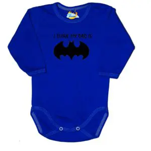 Body mój Tata jest super bohaterem BATMAN niebieskie