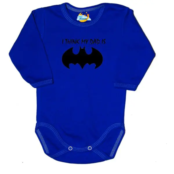 Body mój Tata jest super bohaterem BATMAN niebieskie