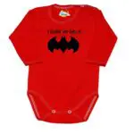 Body mój Tata jest super bohaterem BATMAN czerwone