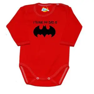 Body mój Tata jest super bohaterem BATMAN czerwone