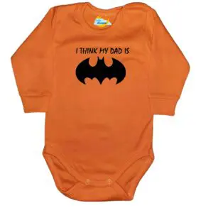 Body mój Tata jest super bohaterem BATMAN pomarańczowe