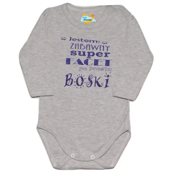 Body Zabawny Super Facet po prostu Boski szare