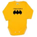 Body mój Tata jest super bohaterem BATMAN żółte