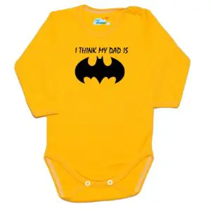 Body mój Tata jest super bohaterem BATMAN żółte