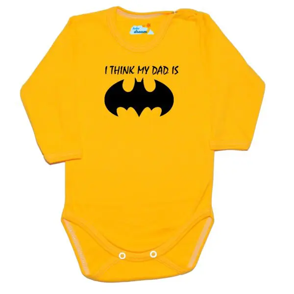 Body mój Tata jest super bohaterem BATMAN żółte