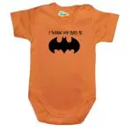 Body mój Tata jest super bohaterem BATMAN pomarańczowe