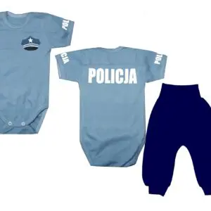 Komplet dziecięcy zestaw niemowlęcy POLICJA body + spodnie