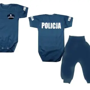 Komplet dziecięcy zestaw niemowlęcy POLICJA body + spodnie