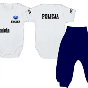 Komplet dziecięcy zestaw niemowlęcy POLICJA body + spodnie