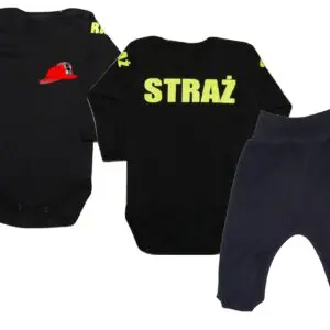 Komplet dziecięcy zestaw niemowlęcy STRAŻ body + półśpioszki