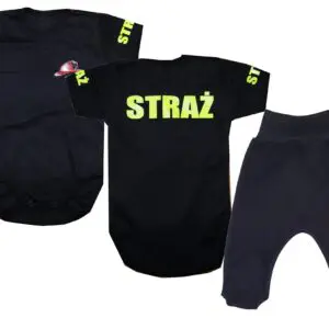 Komplet dziecięcy zestaw niemowlęcy STRAŻ body + półśpioszki