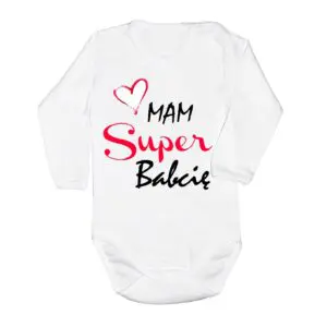 Body Mam Super Dziadka białe