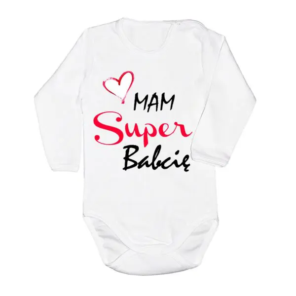 Body Mam Super Dziadka białe