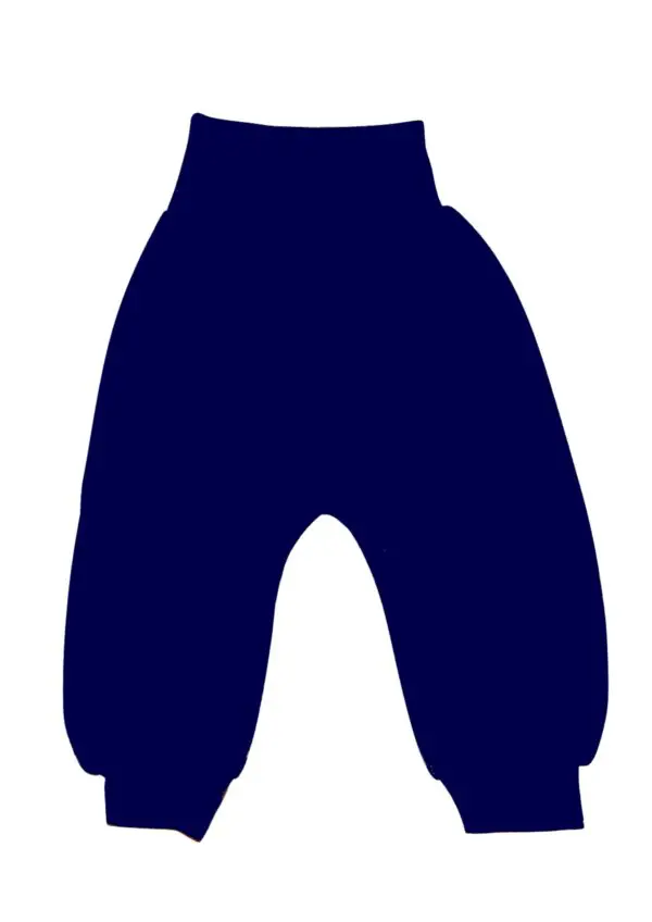 Spodnie bawełniane bezuciskowe Basic granat