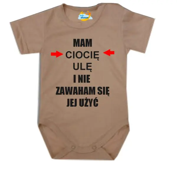 Body niemowlęce Mam i nie zawaham się jej użyć z imieniem