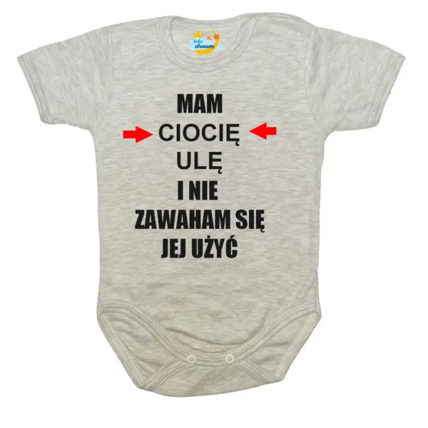 Body niemowlęce Mam i nie zawaham się jej użyć z imieniem