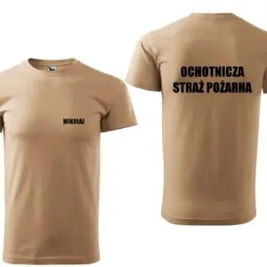 Koszulka dziecięca OCHOTNICZA STRAŻ POŻARNA piaskowa