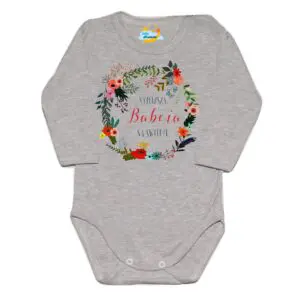 Body najlepsza babcia na świecie szary