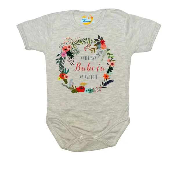 Body najlepsza Babcia na świecie szare