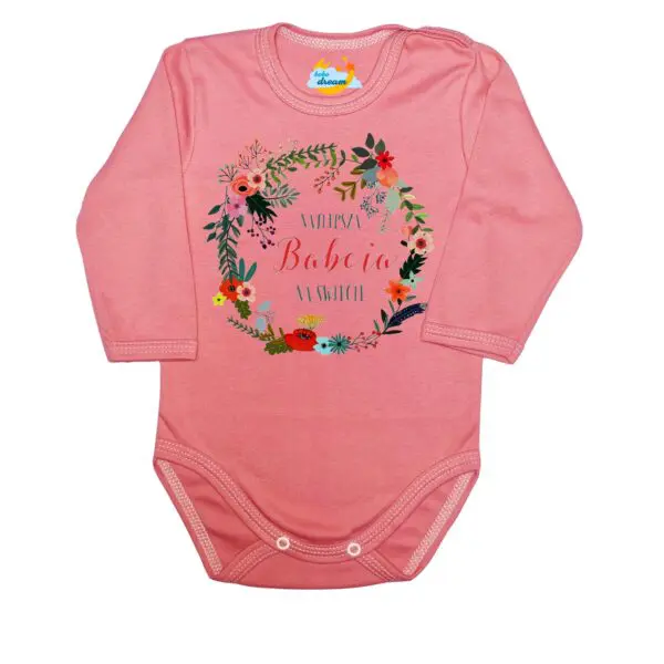 Body najlepsza babcia na świecie różowe